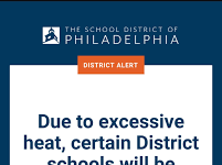 57 trường học ở Philadelphia chuyển sang hình thức học trực tuyến vào thứ Tư ngày 20 tháng 5 do thời tiết nắng nóng.